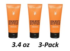 Van Der Hagen Shave Butter Travel Size 3.4 oz - 3-Pack Shea Mango Cocoa Butter