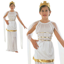 Grecian Girls Costume Egyptian Greek Book Week Day Fancy Dress Outfit New