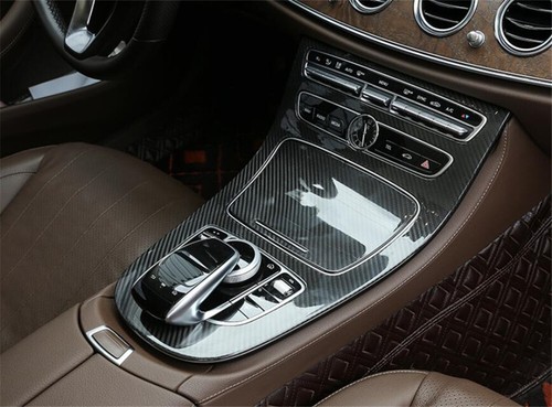 For Benz E Class W213 2016-18 Central Control Gear Shift Panel Cover Real Carbon - Picture 4 of 11