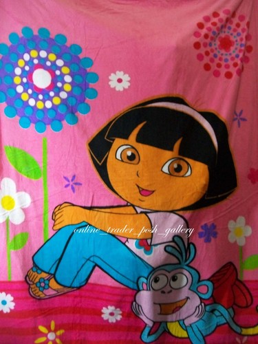 DORA & BOOTS CHARACTER MICROFIBER BLANKET NEW - Picture 1 of 1