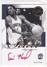 ERIC SLEEPY FLOYD GEORGETOWN HOYAS PRESS PASS LEGENDS RED AUTOGRAPH AUTO CARD