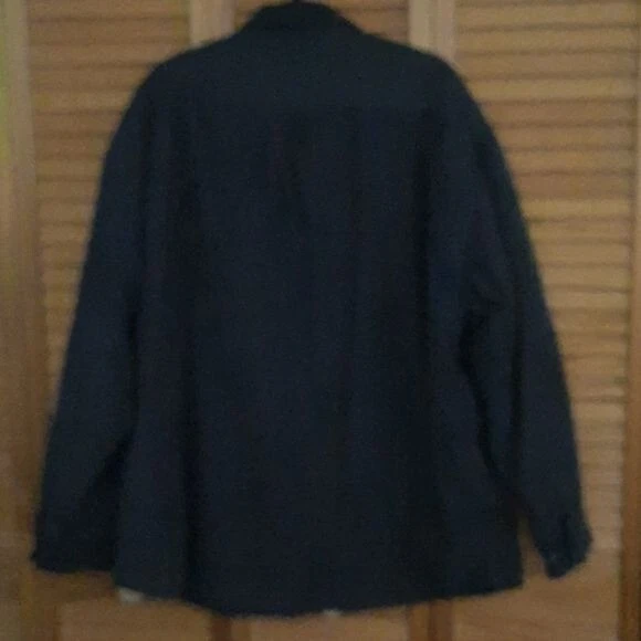 Cazadora de manga larga forrada Sherpa verde oscuro Route 66 Original Clothing Co 3X Foto 2 de 4