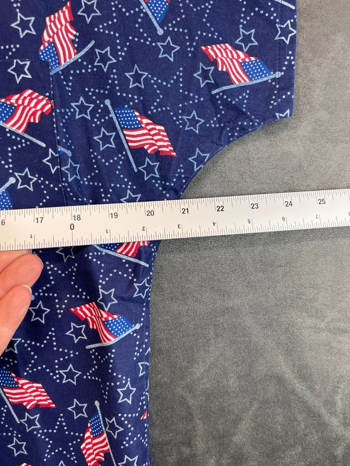 Tafford American Flag Scrub Top - Made in USA - Small (394) - Image 4 of 4