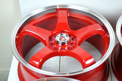 17'' Red Rims Mazda 3 5 6 MX5 Miata Protege Kia Soul Sorento 5x100 5x114.3 Wheels