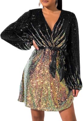 sequin skater dress long sleeve Black boohoo Plus Velvet Sequin Long Sleeve Skater Dress
