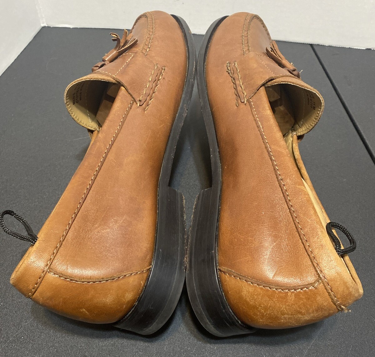 COLE HAAN Grand OS Mens Pinch Brown Leather Tassel Loafer  display picture 1