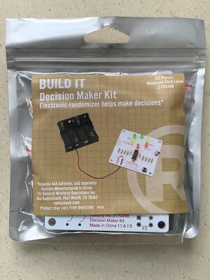 Electronic ''Decision Maker'' DIY Project Kit by Radio Shack NEW 23 pieces 2770348