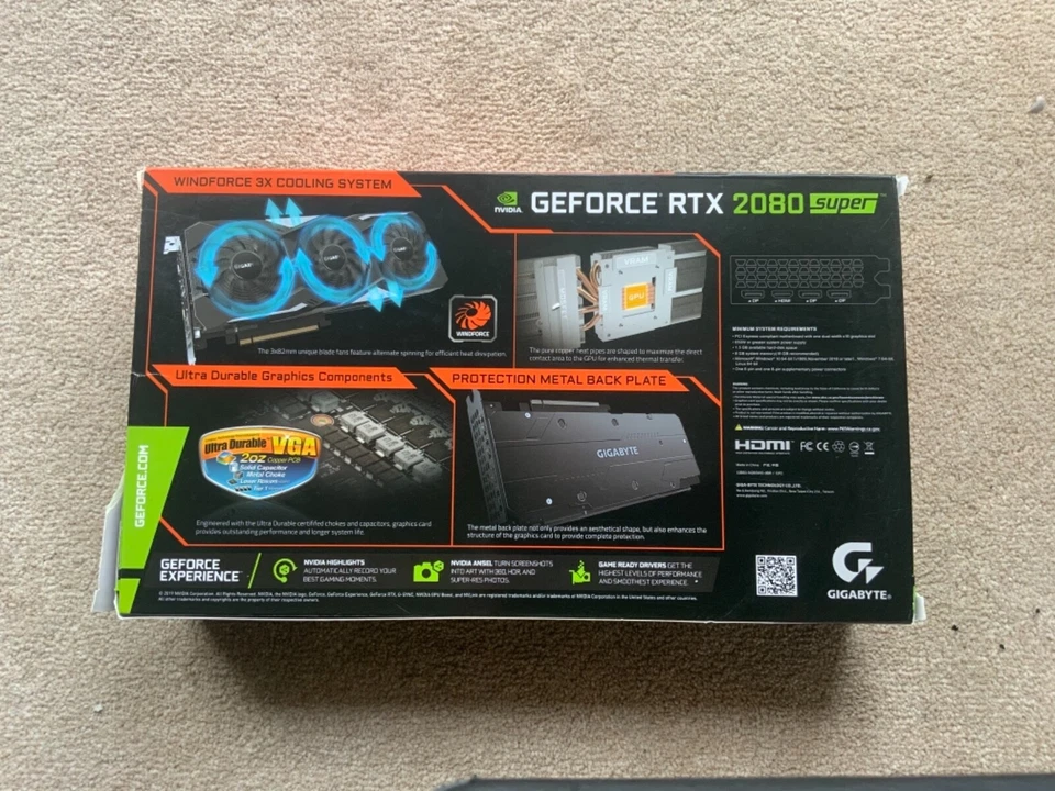 Gigabyte Nvidia Geforce RTX 2080 super OPENED BUT GOOD CONDITION UNUSED - Image 2 of 4