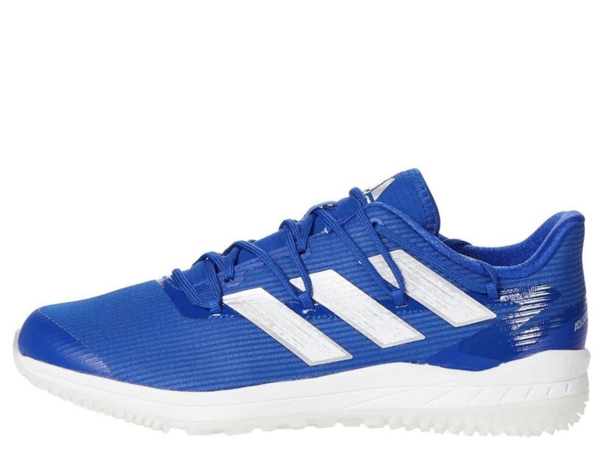NEW Adidas Adizero Afterburner 8 Baseball Turf Shoes, Blue/White