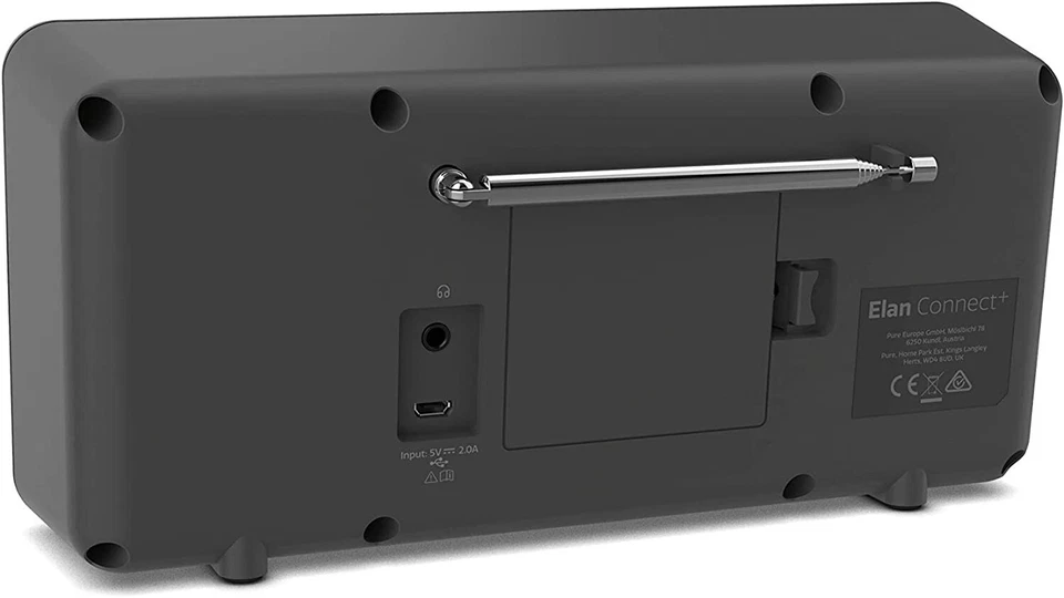 Pure Elan Connect+ Stereo Internet radio with DAB+ and Bluetooth, Charcoal Black - Image 3 of 4