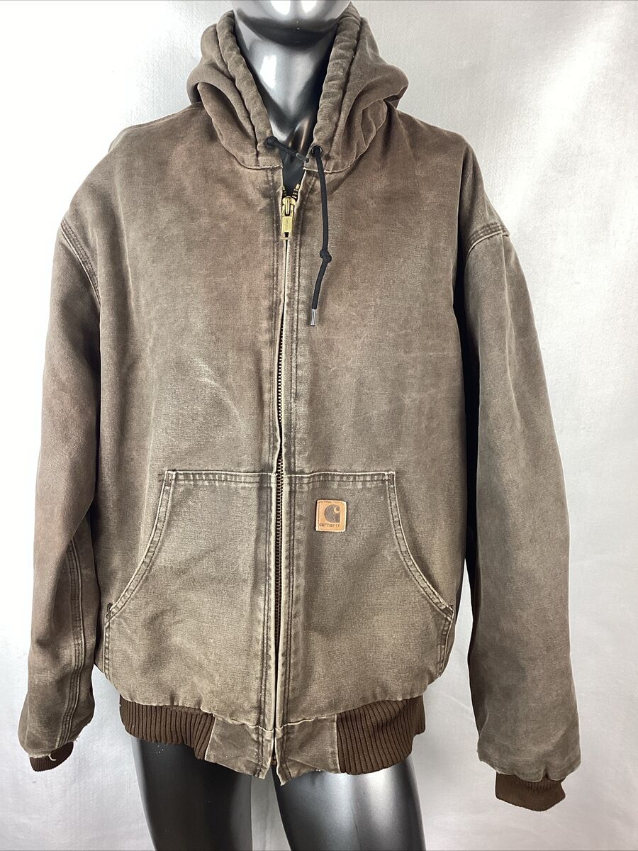 VTG Carhartt J130 CHT Fleece Lined Full Zip Distressed VTG Carhartt J130 CHT Fleece Lined Full Zip Distressed