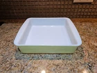 Vintage MCM Lime Green Pyrex 222 8" x 8" Square Baking Dish