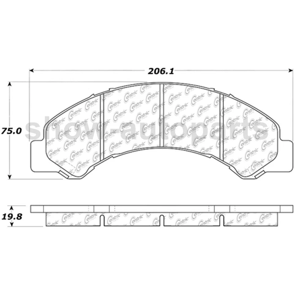 Комплект из 3 дисковых тормозных колодок Centric Front дисковый тормоз ротор для Chevrolet LCF 4500HD - Изображение 2 из 4