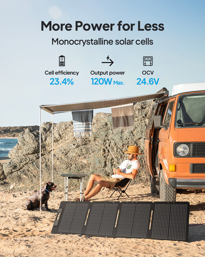 BLUETTI 120W 200W 350W Mono Portable Solar Panel Off Grid Power Supply Camping - Picture 8 of 24