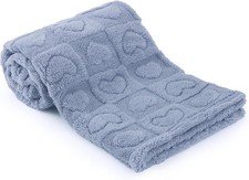 Plush Soft with Heart Checkered Baby Blanket,Fleece Infant Toddler Blankets for