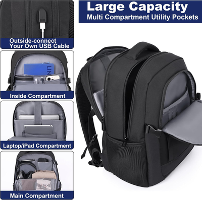 backpack for 2 17 inch laptops SuperHandy Water-Resistant Tech – Multiple Compartments Laptop Bag Work, Travel & Commuting lined pocket is scratch MOZETO 17 Inch Laptop Backpack,