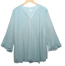 Charter Club Chiffon Blouse Belle Sleeve Lined