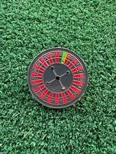 Roulette Wheel Golf Ball Marker – Magnetic, Casino Themed, 1.5” Round