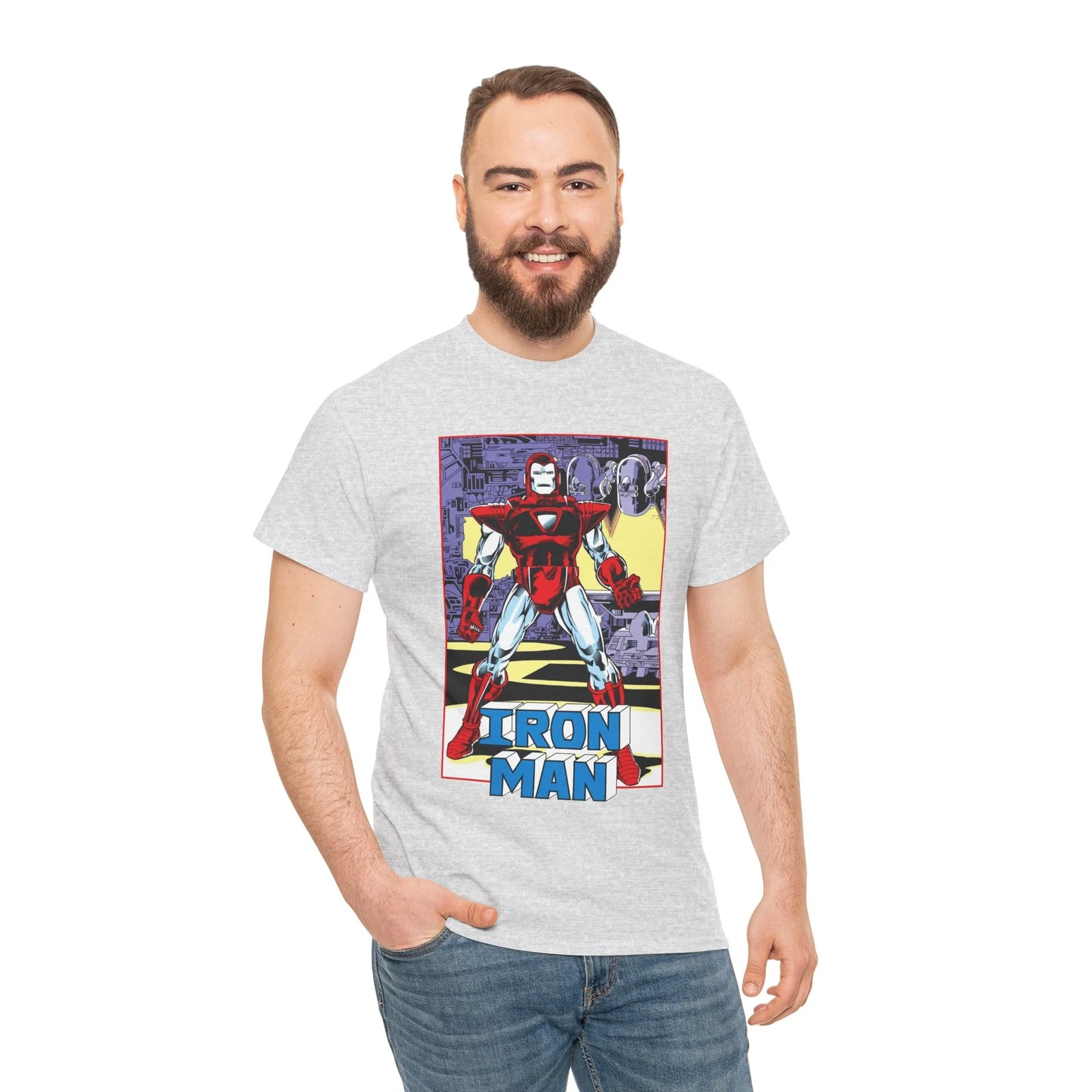 Iron Man T-Shirt - Tony Stark - Silver Centurion Armor - Marvel Comics