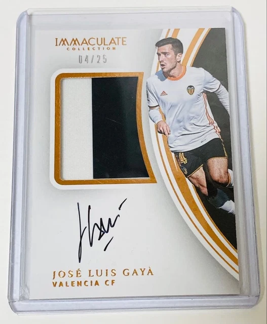 Jose Luis Gaya 2017-18 Panini Immaculate Patch Auto Soccer Trading Card