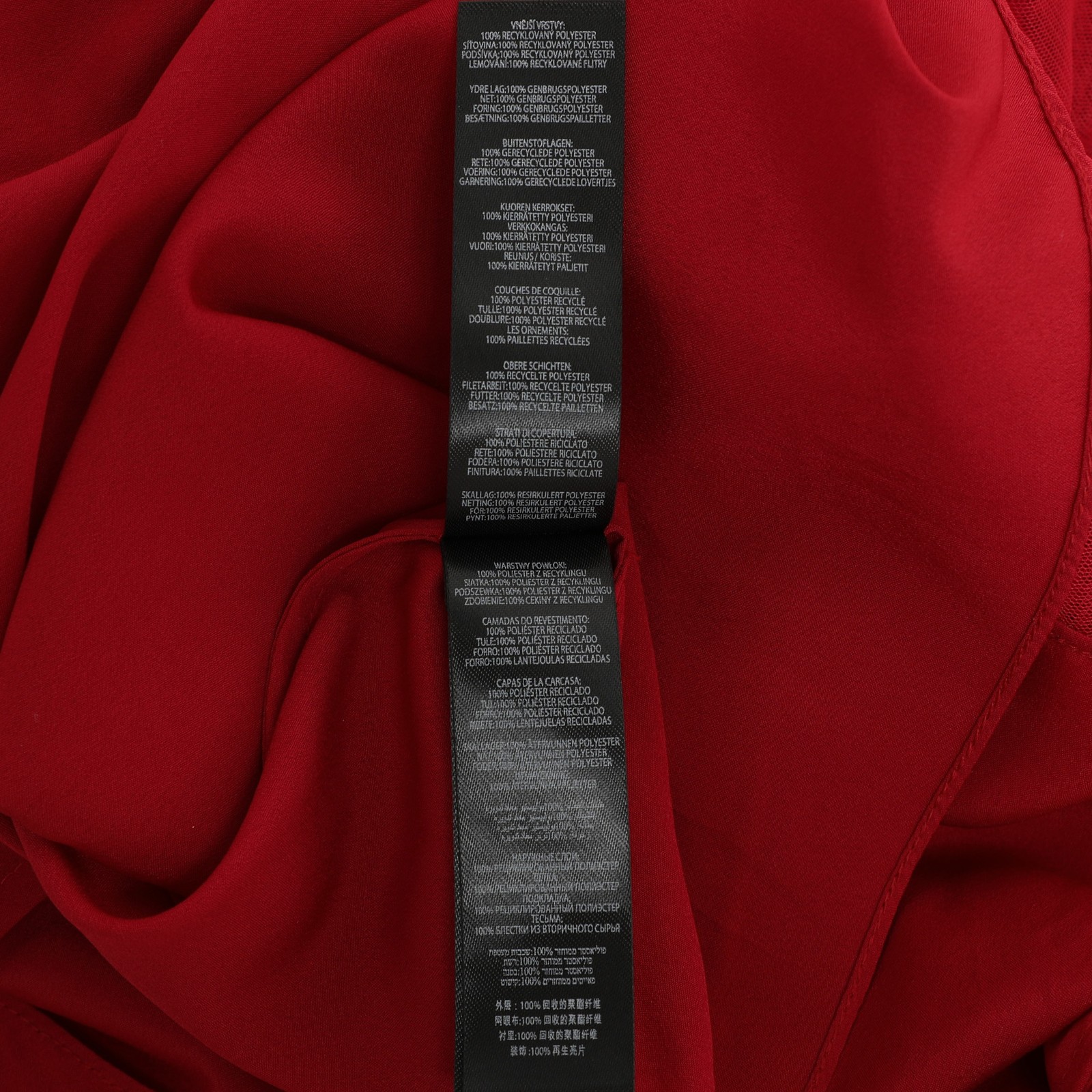 Needle & Thread Red Mesh Embroidered Liliy Bloom Mini Dress S