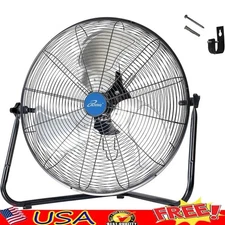 Heavy Duty Floor Fan 5500 CFM Adjustable Tilt Wall Mount Air Circulation New