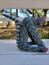 Oaxacan Folk Art Alebrije Wood Carving Cat