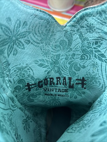 Botas occidentales Corral C2853 Distress de cuero de vaca marrón con tachuelas cruzadas para mujer 10,5 E - Imagen 12 de 13