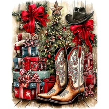 Christmas Paint by Numbers Kit for Adults, Boots Paint by Number for Adults, Beg