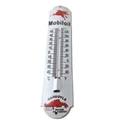 Vintage Mobil Gas Sign - Service Station Pump Ad Sign on Porcelain Thermometer