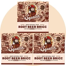 🌟Dr. Squatch 3 Root Beer Bricc Natural Soap 5oz  Limited Edition NEW Rootbeer