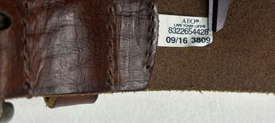 Ремень American Eagle Outfitters 34 натуральная кожа коричневый классический штапель - Изображение 2 из 4