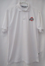 OHIO STATE BUCKEYES HOLLOWAY WHITE POLO SHIRT SIZE M