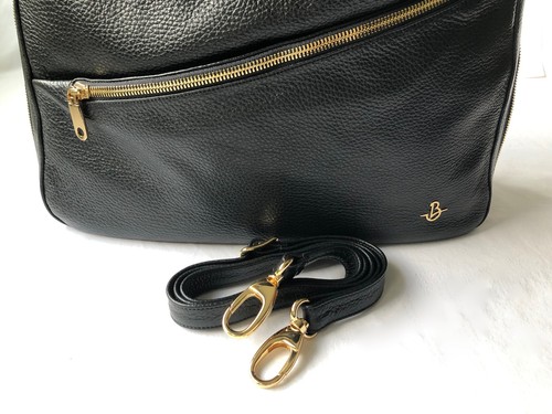 CARBOTTI 1750 Luxurious Italian Leather Shoulder Handbag - Black - Picture 6 of 12