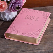 KJV Pink Faux Leather Giant Print Bible Thumb Indexed BRAND NEW in Shrink Wrap!!