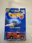 Vintage Hot Wheels 1991 Rescue Ranger 5145 Collector#45 Red NIP Blue Card