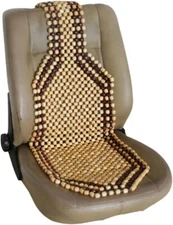 Massage Car Seat Cover Wood Beaded Cushion Roller Chair Relax Drive Back Comfort