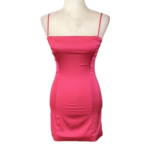 LN Aritzia Sunday Best Pink Shimmer Satin Mini Dress - 2 - Picture 10 of 16