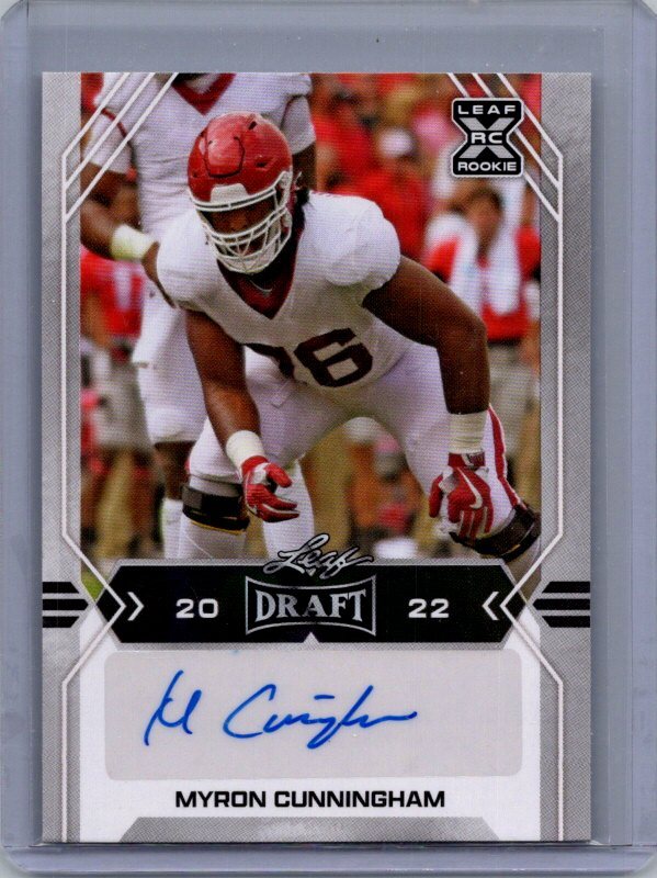 2022 Leaf Draft #BA-MC2 Myron Cunningham Autographs
