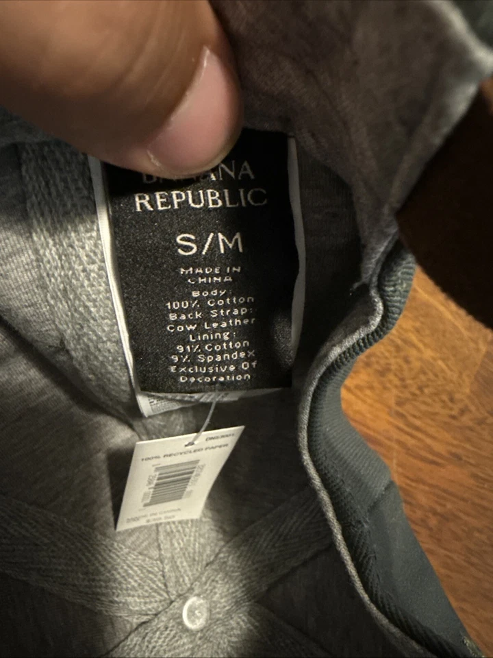 Banana Republic шляпа мужчин корова кожаный ремень хлопок спандекс маленький / средний - Изображение 3 из 4