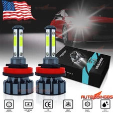 4-Sides H11 LED Headlight Kit Low Beam Bulb Super Bright 6500K White 1000000LM