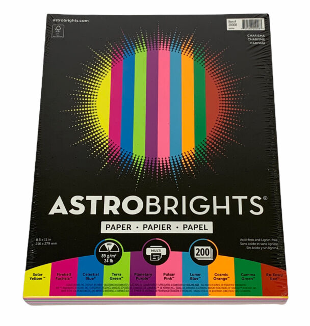 Astrobrights Multi-Purpose Colored Paper, Assorted, 8.5