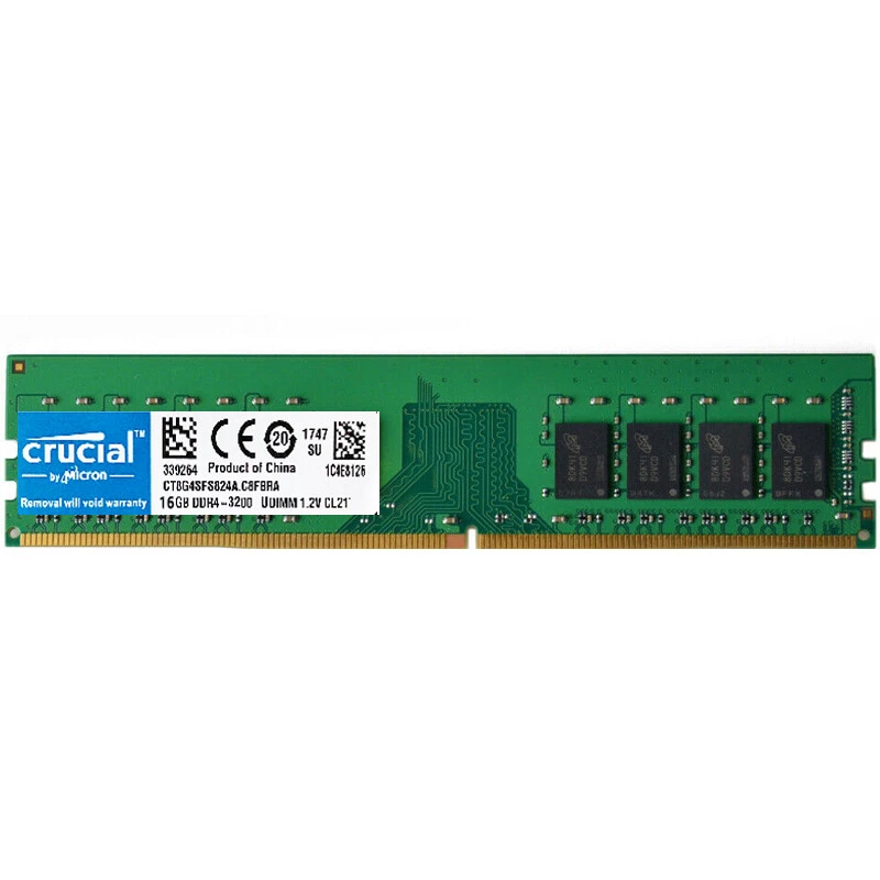 Crucial DDR4 16GB 2X8GB 3200 Mhz  PC4-25600 288pins Desktop Memory Dimm Ram - Image 2 of 4