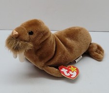 New W/Tags Ty Beanie Baby Paul The Walrus, Birth Date February 23, 1999, Retired
