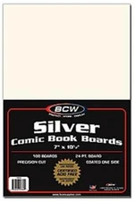 500 BCW Silver Age / Era Comic Book ACID FREE Backing Boards white backers