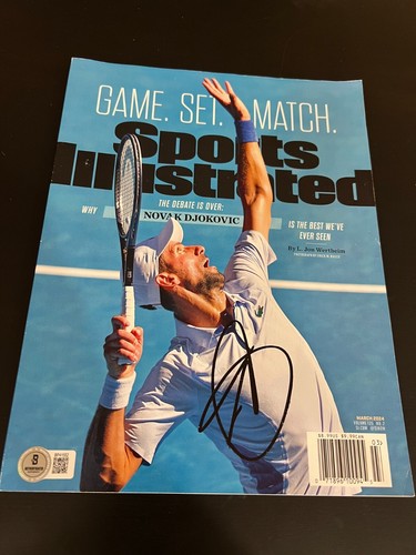 Magazine Sport Illustrated Signé Par Novak Djokovic - Certifié JSA, Pièce De Collection