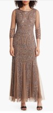 Pisarro Nights dress size 12 Mocha Brown MSRP 268