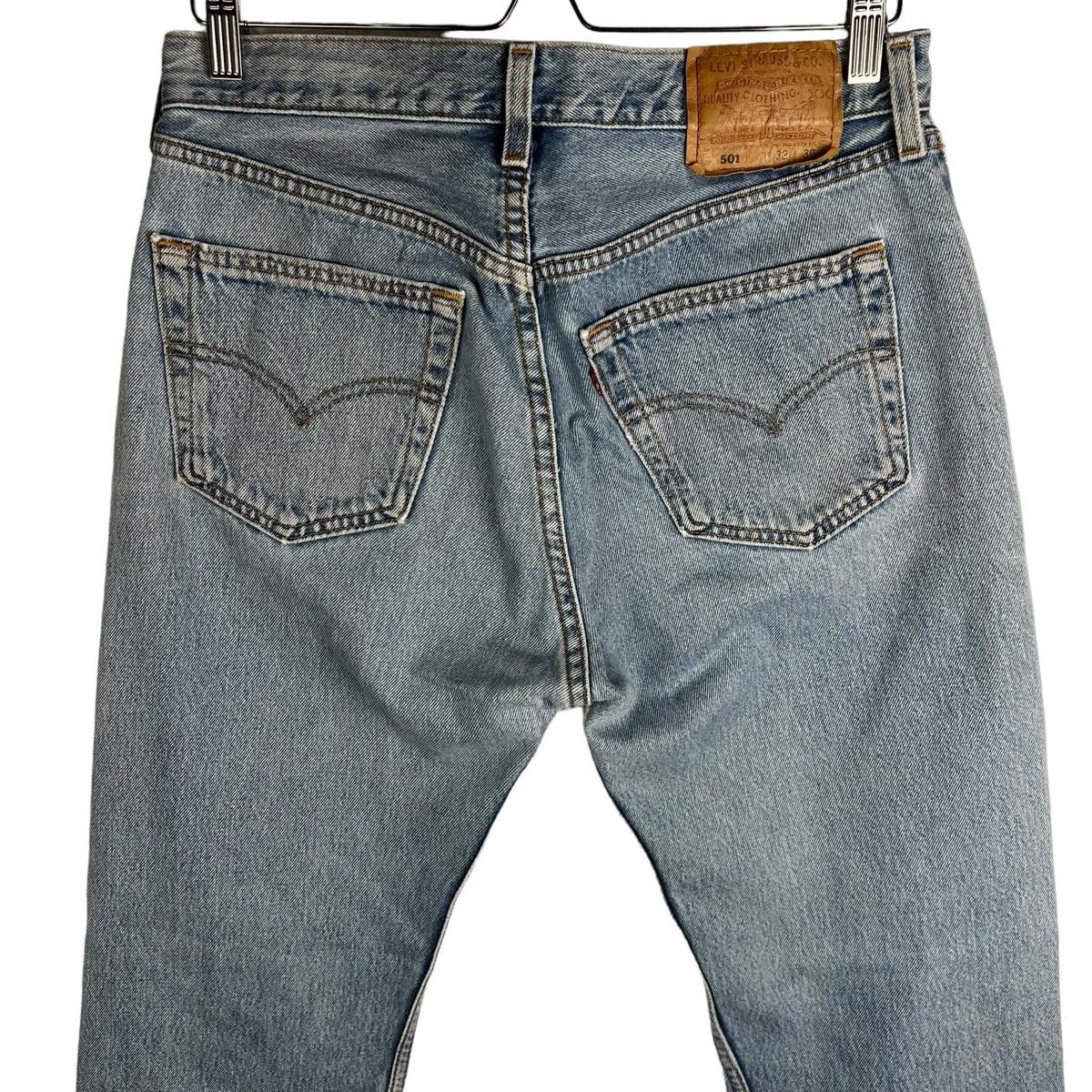 VTG 90s Levis 501 XX Medium Wash 32 x 30 Button Fly Denim