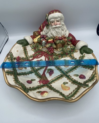 Fitz & Floyd Classics Renaissance Santa Claus Large Bowl Christmas Centerpiece - Picture 9 of 9