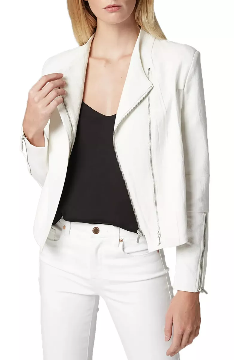 Women s Blanknyc Mesh Detail Crepe Jacket Size Small White